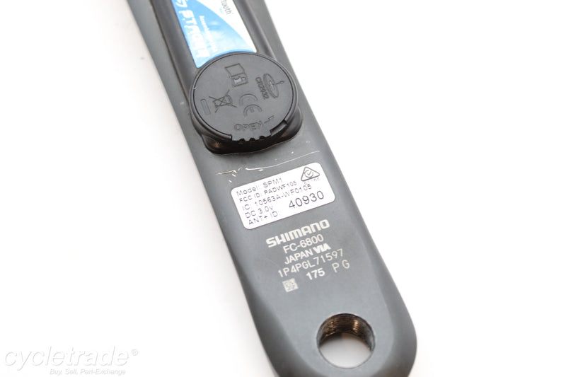 Left Hand Crank Arm - Shimano Ultegra FC-6800 175mm Stages Powermeter- Used